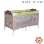 Манеж кровать ARENA 2 layers BEIGE&GREEN BEARS